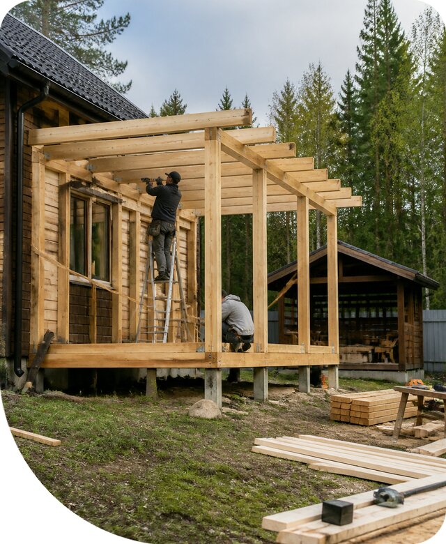 Строительство пристроек и построек на участке в Мичуринске